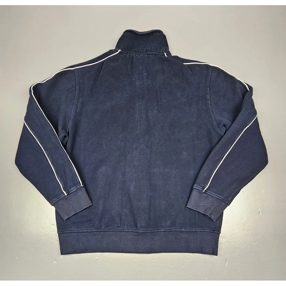 Le Tigre Track Jacket Mens XL. Vintage Long Sleeve Full Zip Pocket Navy Blue.